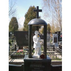 Памятник из черного гранита AM1841 Памятник из черного гранита AM1841