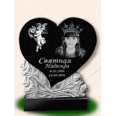 Памятник ребенку на могилу Сердце и цветы