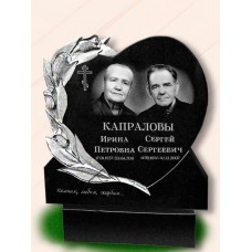 Семейный памятник Сердце с розами Семейный памятник Сердце с розами