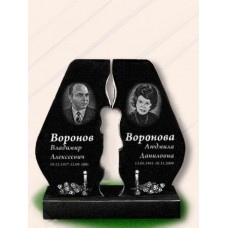 Семейный памятник со свечей Семейный памятник со свечей