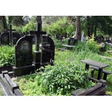 Надгробный памятник с оградой на двоих человек
