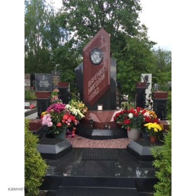 Элитный комбинированный памятник на могилу сына