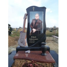 Памятник с цветным портретом для гитариста Памятник с цветным портретом для гитариста
