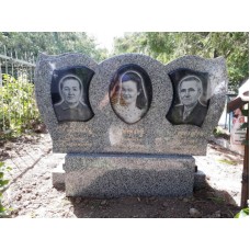 Тройной памятники из серого гранита Тройной памятники из серого гранита