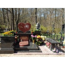 Эксклюзивный памятник с гранитной лавочкой Эксклюзивный памятник с гранитной лавочкой