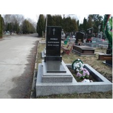 Недорогой памятник из черного и серого гранита Недорогой памятник из черного и серого гранита