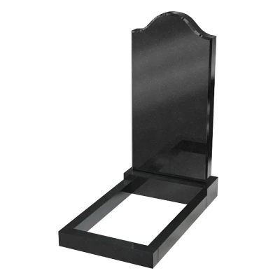 Фигурный ритуальный памятник из черного гранита (габбро). МОДЕЛЬ F-07