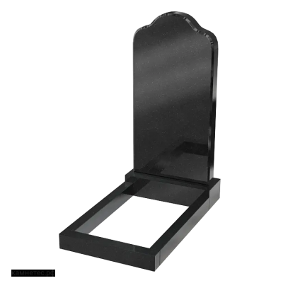 Фигурный ритуальный памятник из черного гранита (габбро). МОДЕЛЬ F-09